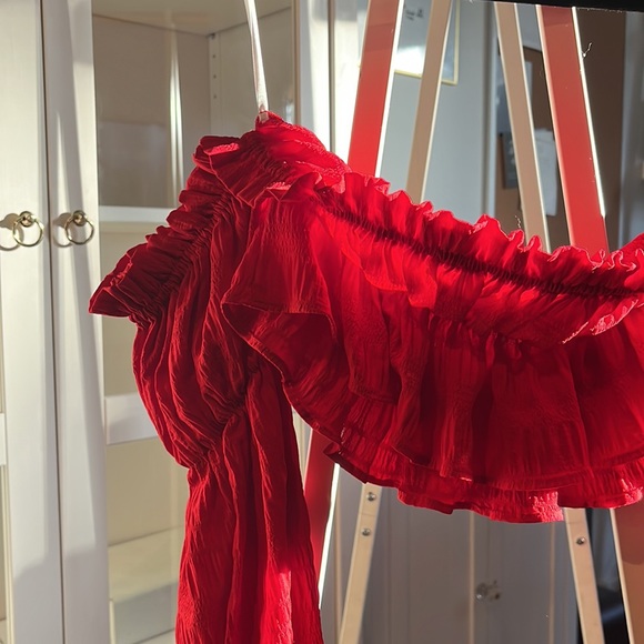 Red SHEIN off shoulder top size M - Picture 3 of 5